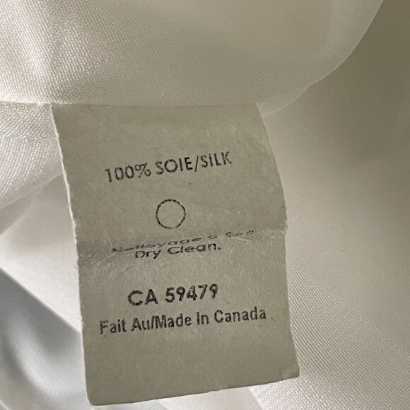 100% silk retro fabric flowy dress by Canadian Designer Noémiah-Small - Picture 9 of 11